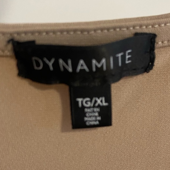 Dynamite Closet Essential Basic Crew Neck Nude‎ Tan Sleeveless Bodysuit Size XL - Picture 2 of 6